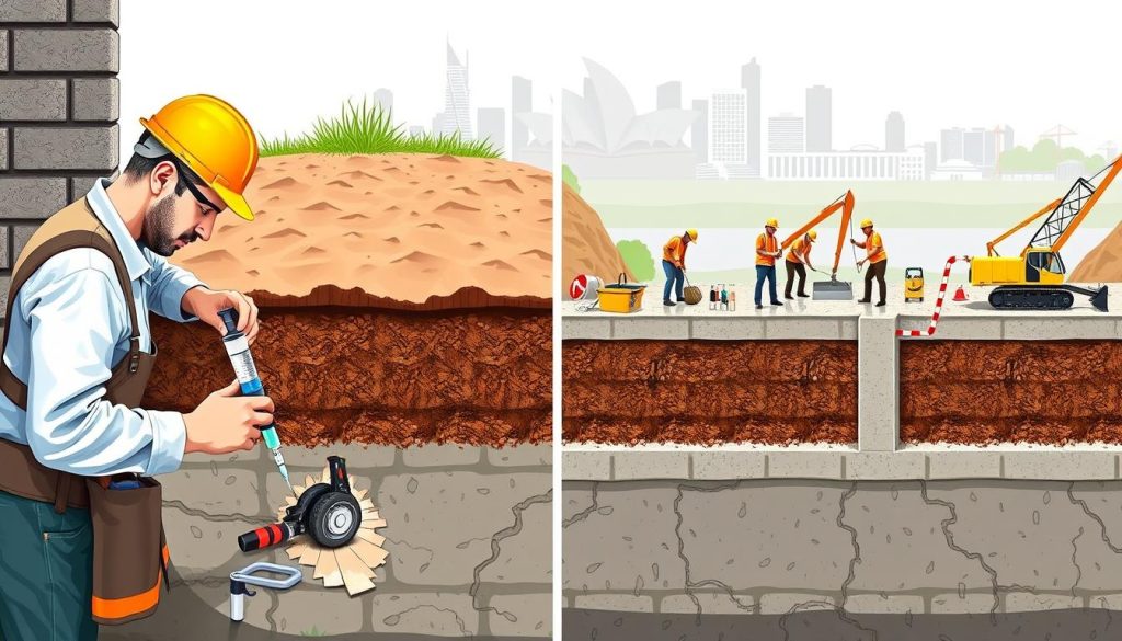 resin injection vs concrete underpinning